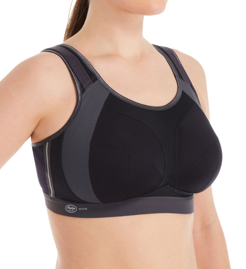 Active Extreme Control Plus Sports Bra Black/Anthracite 30J by Anita