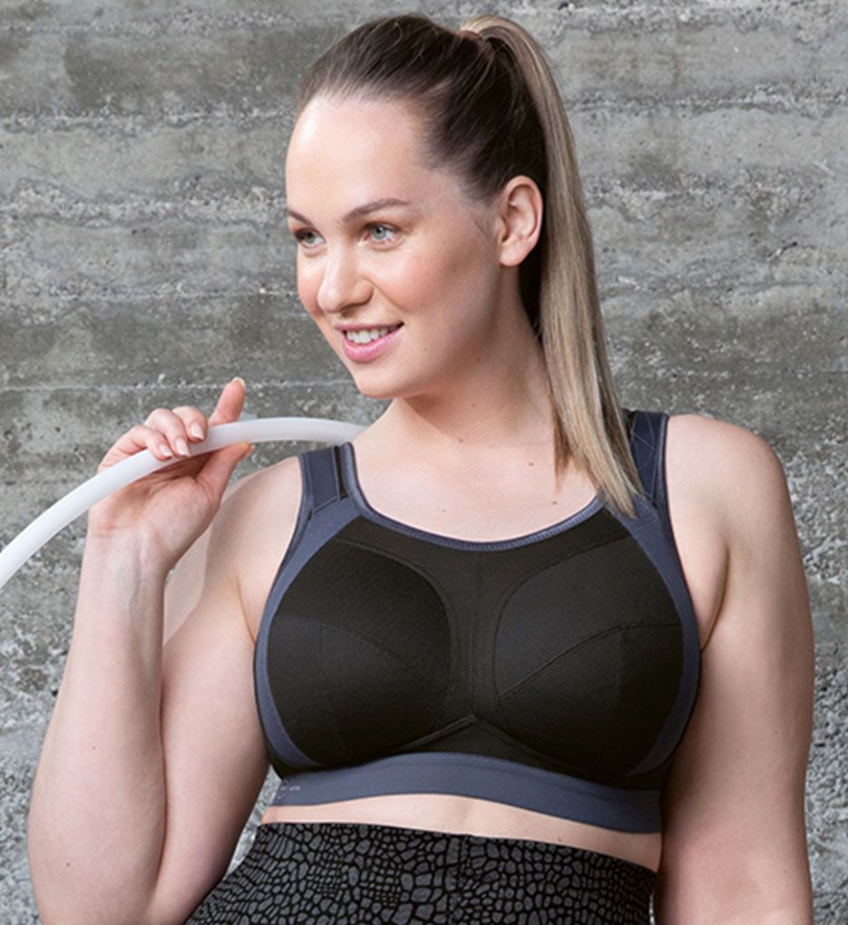 Active Extreme Control Plus Sports Bra Black/Anthracite 38I by Anita