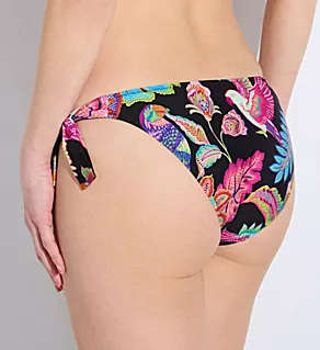 Dreamland Beach Adella Side Tie Swim Bottom Black Multi S