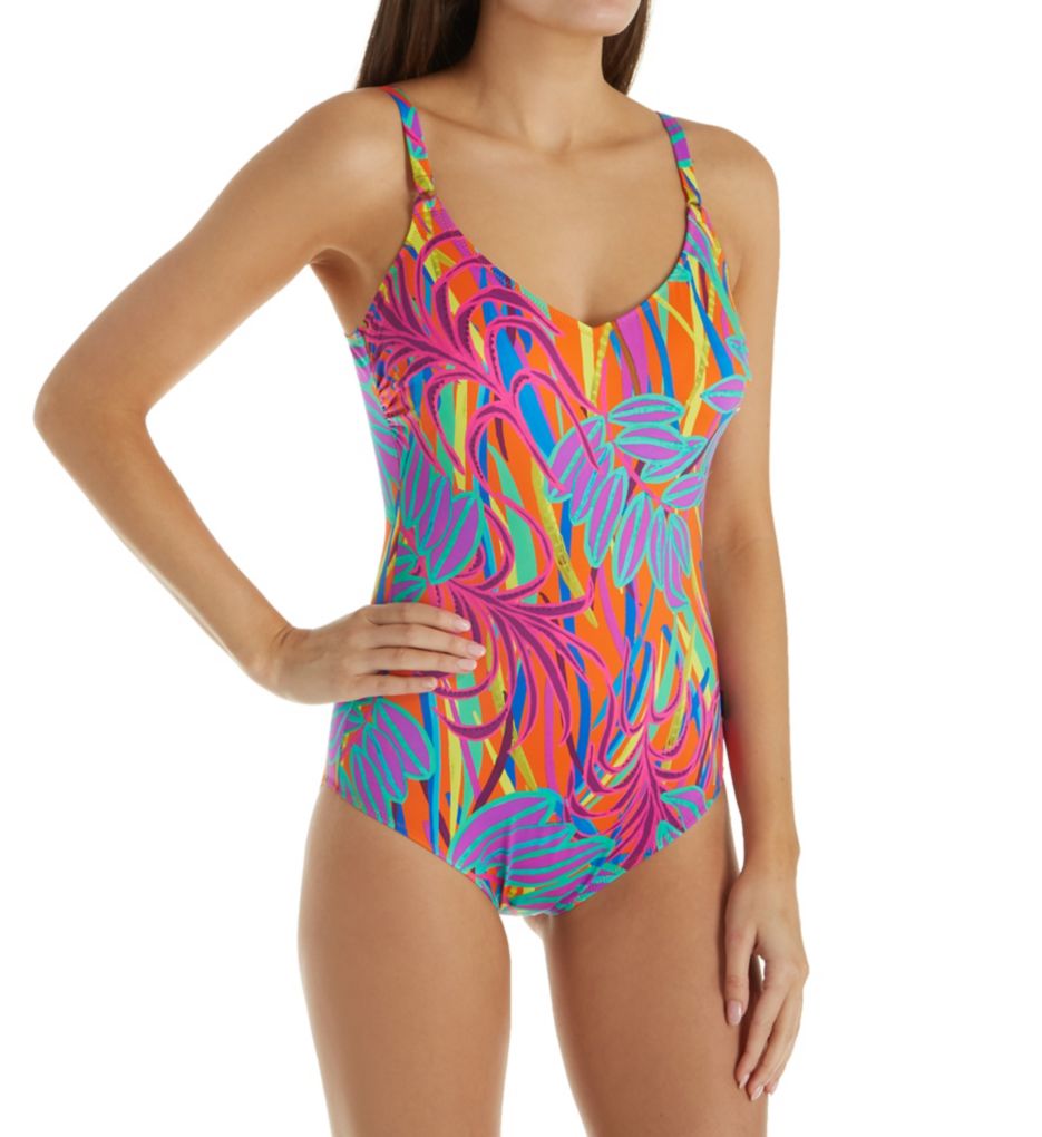 Lula Flower Emiko Wire Free One Piece Swimsuit-acs