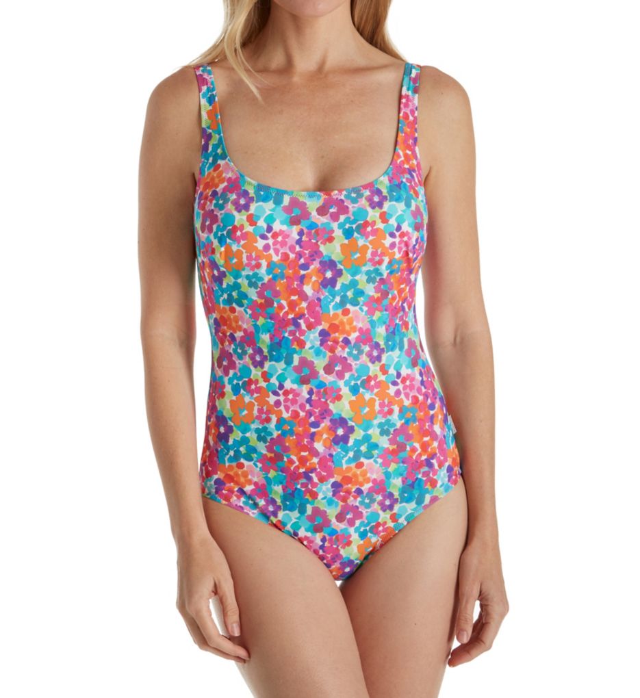 Tropical Vibes Marle Underwire One Piece Swimsuit-fs