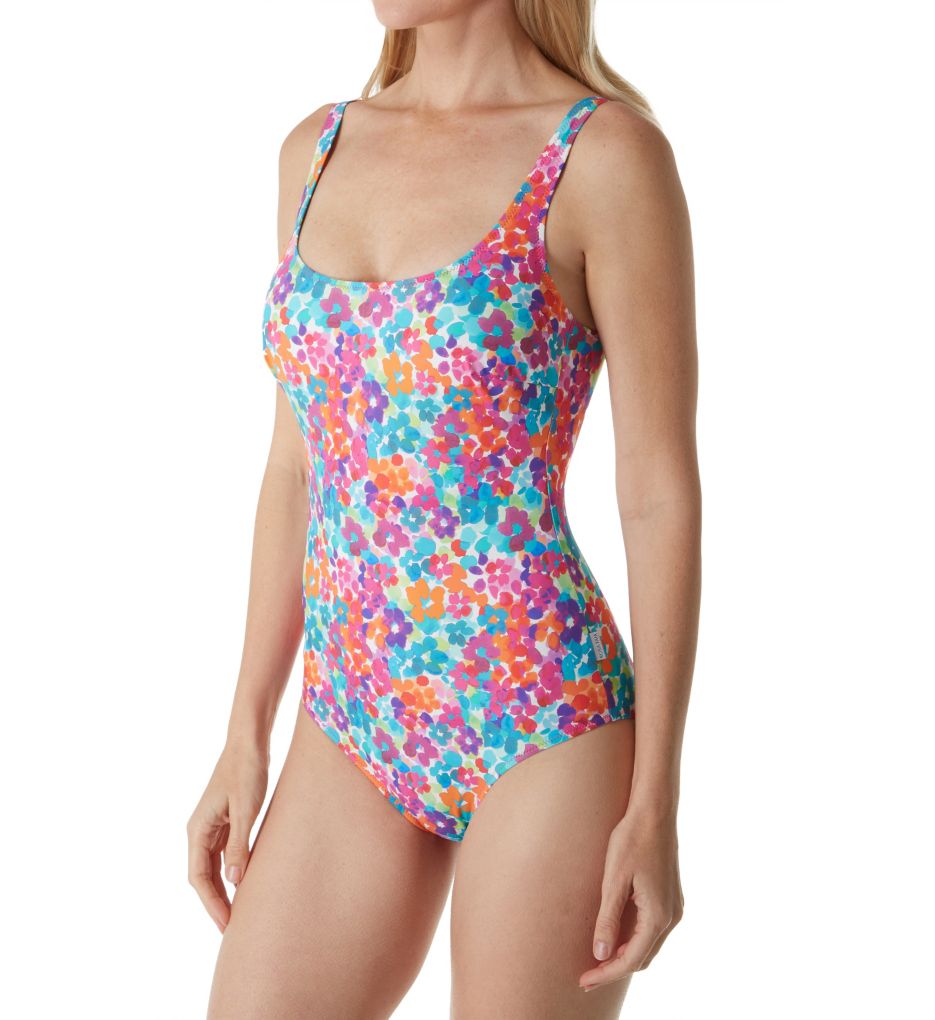 Tropical Vibes Marle Underwire One Piece Swimsuit-gs