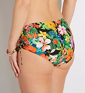 Rosa Faia Wild Garden Ive Swim Bottom Black Floral XL