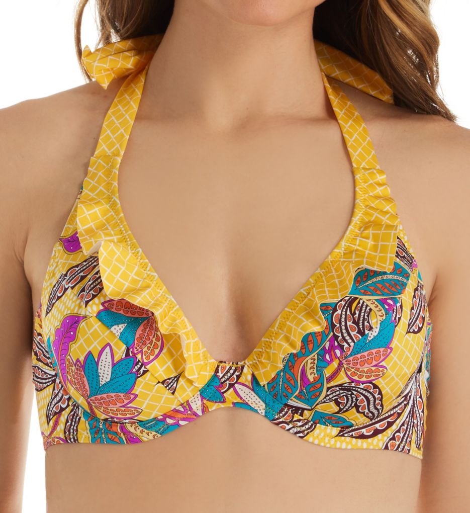 Bali Beach Lizzie Halter Bikini Swim Top-fs