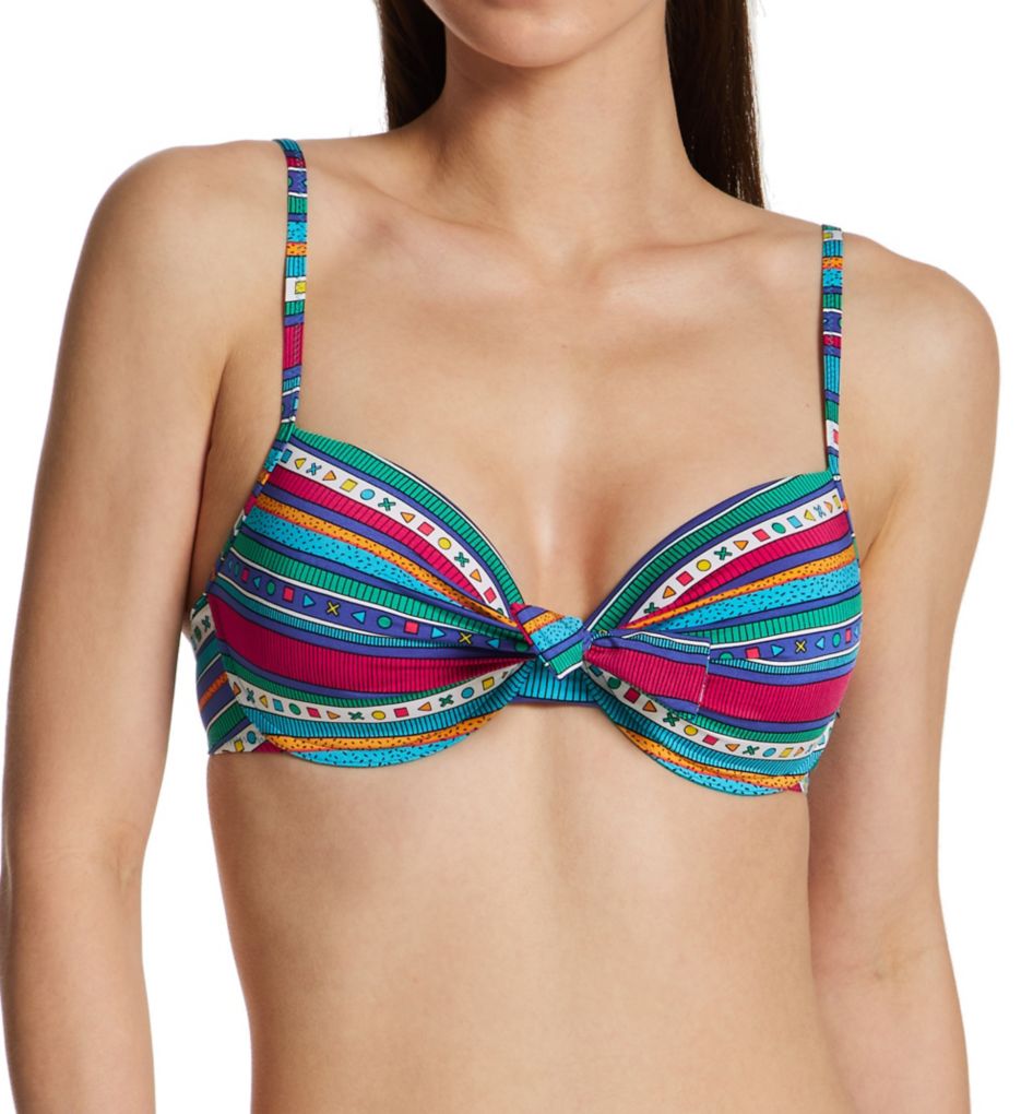 Malaga Stripes Elenore Swim Top-acs