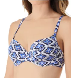 Moroccan Tile Daisy Bikini Swim Top