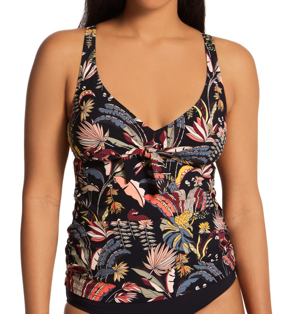 Alina Lisboa Love Tankini Top Black Flower Tigers 8875-1 - Lace & Day