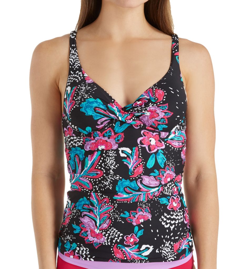 That's A Wrap Underwire Tankini Swim Top-fs