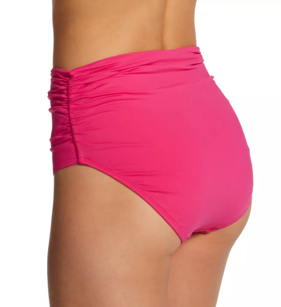 Live In Color Convertible Fold Bikini Swim Bottom Hot Pink S