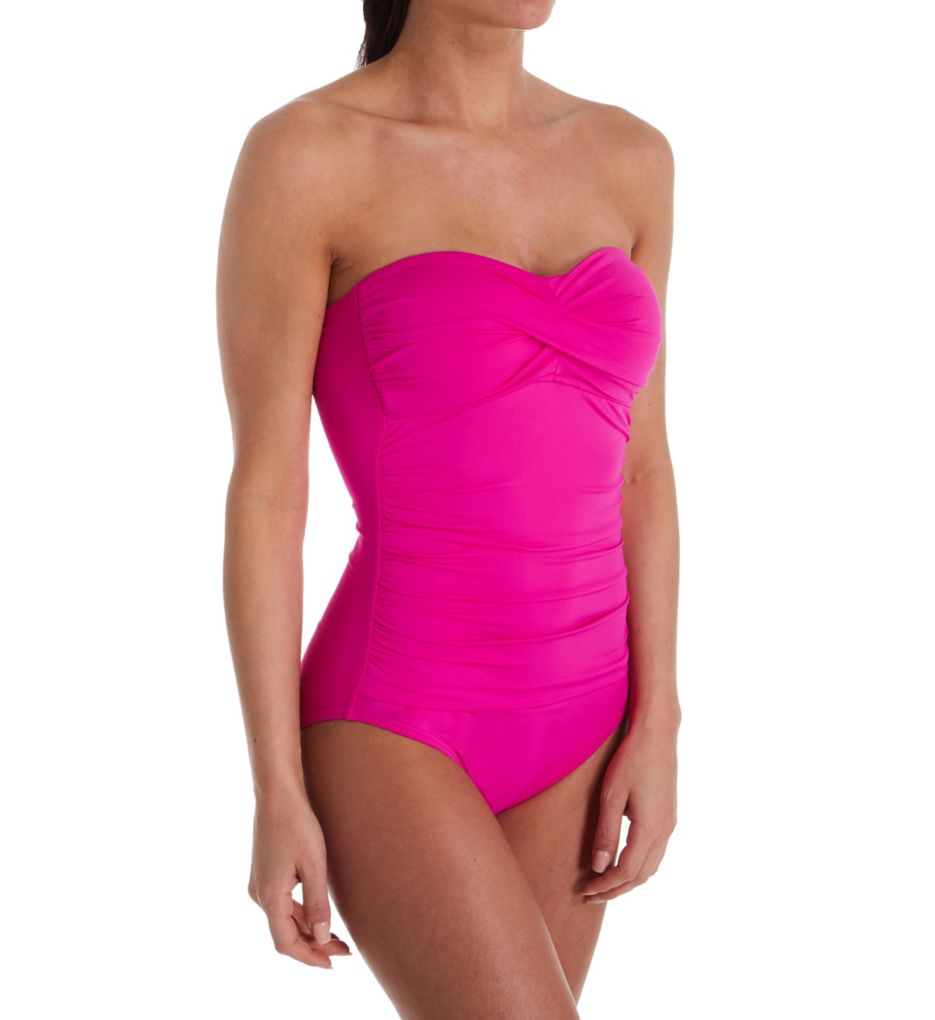 Live In Color Twist Bandini One Piece Swimsuit-acs