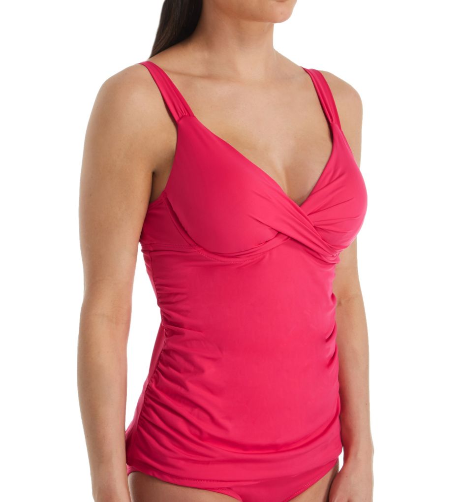 Live In Color Underwire Twist Tankini Swim Top-acs