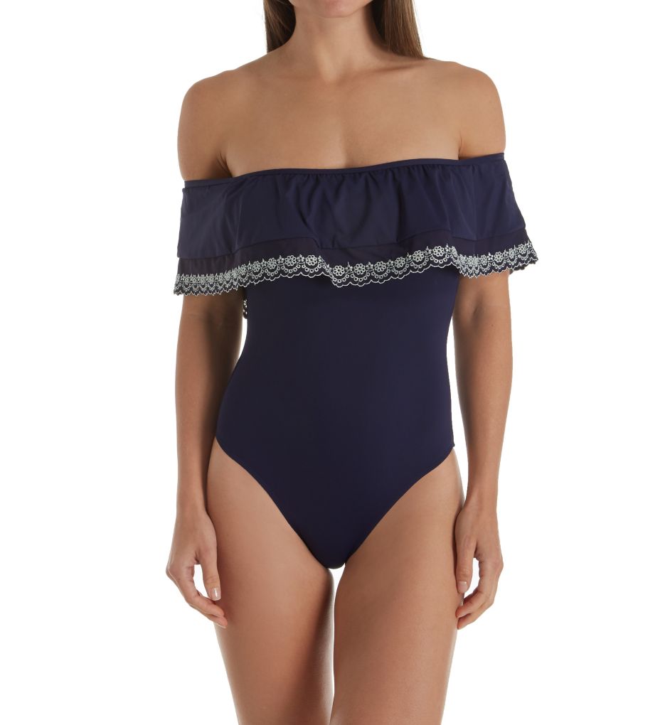 Studio Apple Of My Eyelet One Piece Swimsuit-fs