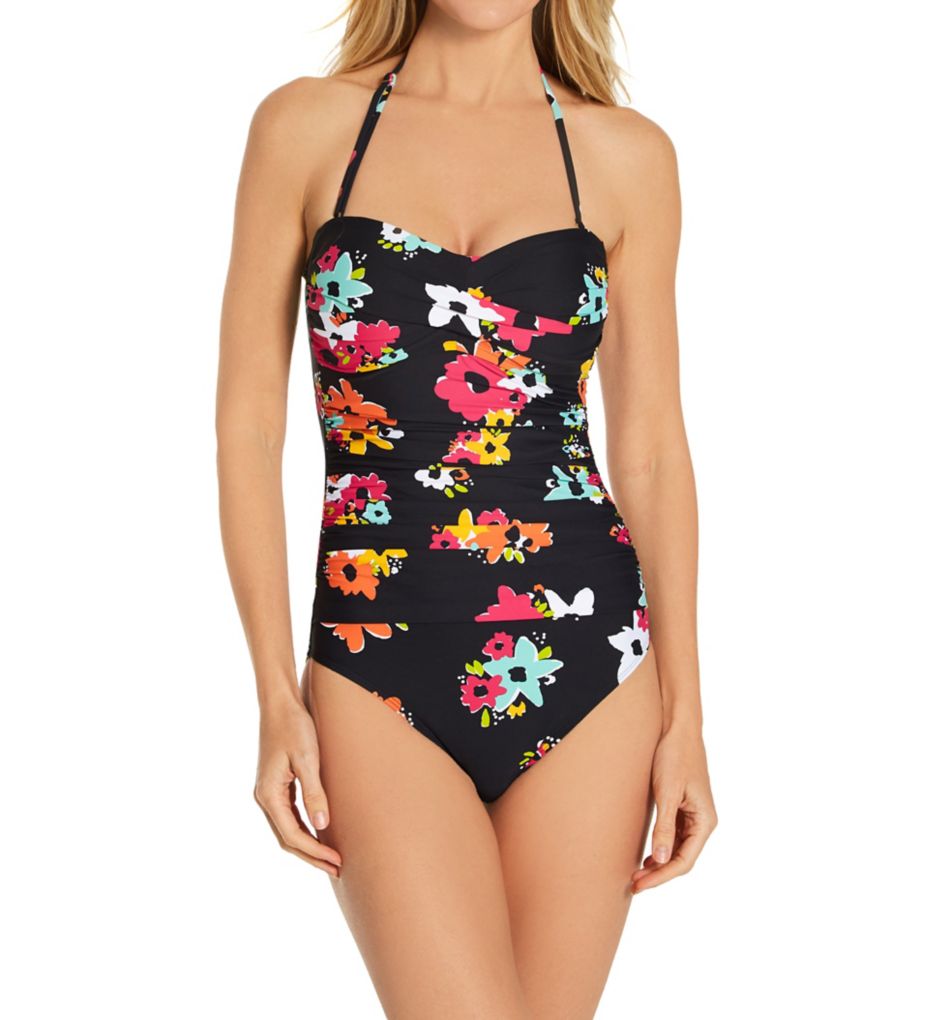 Island Bloom Twist Bandeau One Piece Swimsuit-fs