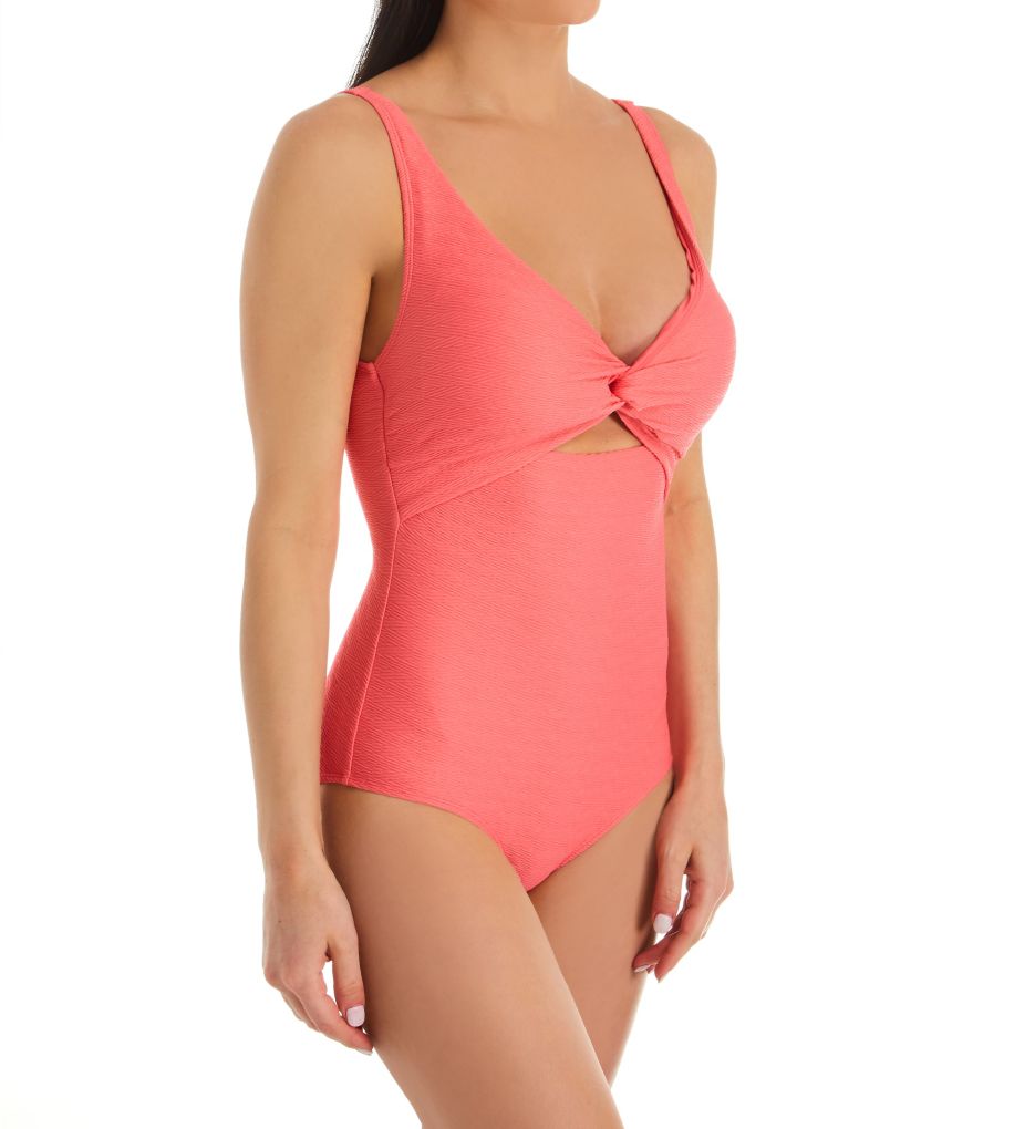 Dream Weaver Twist Front Scoop One Piece Swimsuit