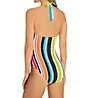 Anne Cole Clear Water Stripe Halter One Piece Swimsuit 20MO07C - Image 2