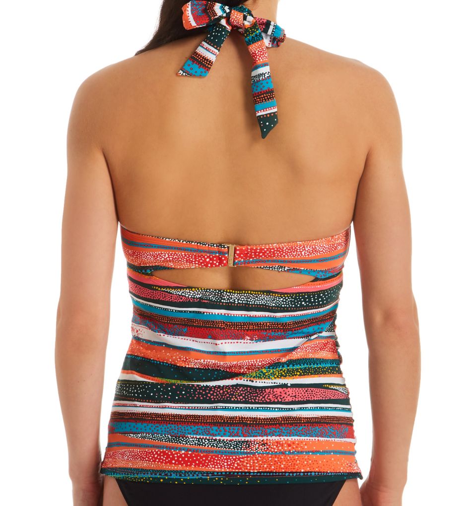 Sand Stripe Halter Underwire Tankini Swim Top-bs