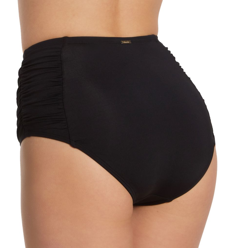 Live In Color Shirred High Waist Swim Bottom-bs