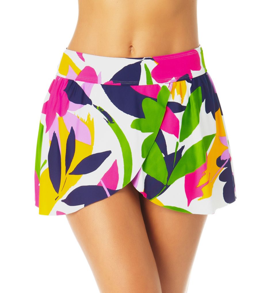 Lush Garden Tulip Drape Skirted Swim Bottom-acs