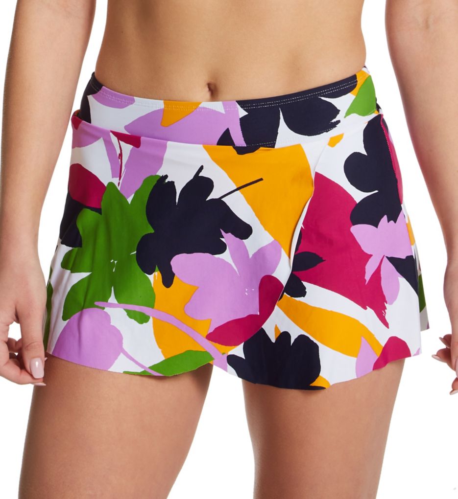 Lush Garden Tulip Drape Skirted Swim Bottom-fs