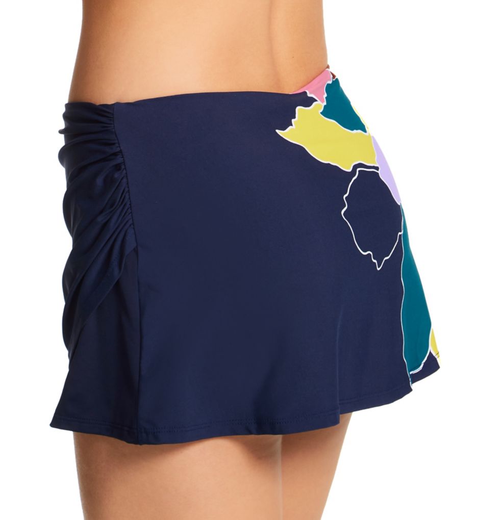 Petal Party Drape Front Midrise Swim Skirt