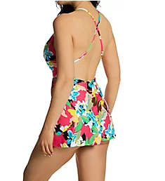Cabana Party Surplice Maillot Swim Dress Multi 6