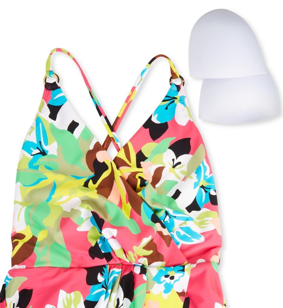 Cabana Party Surplice Maillot Swim Dress-cs5