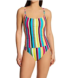 Lawn Chair Shirred Maillot One Piece Swimsuit Multi 8