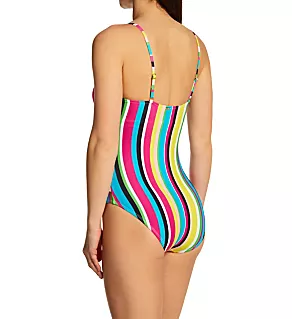 Lawn Chair Shirred Maillot One Piece Swimsuit