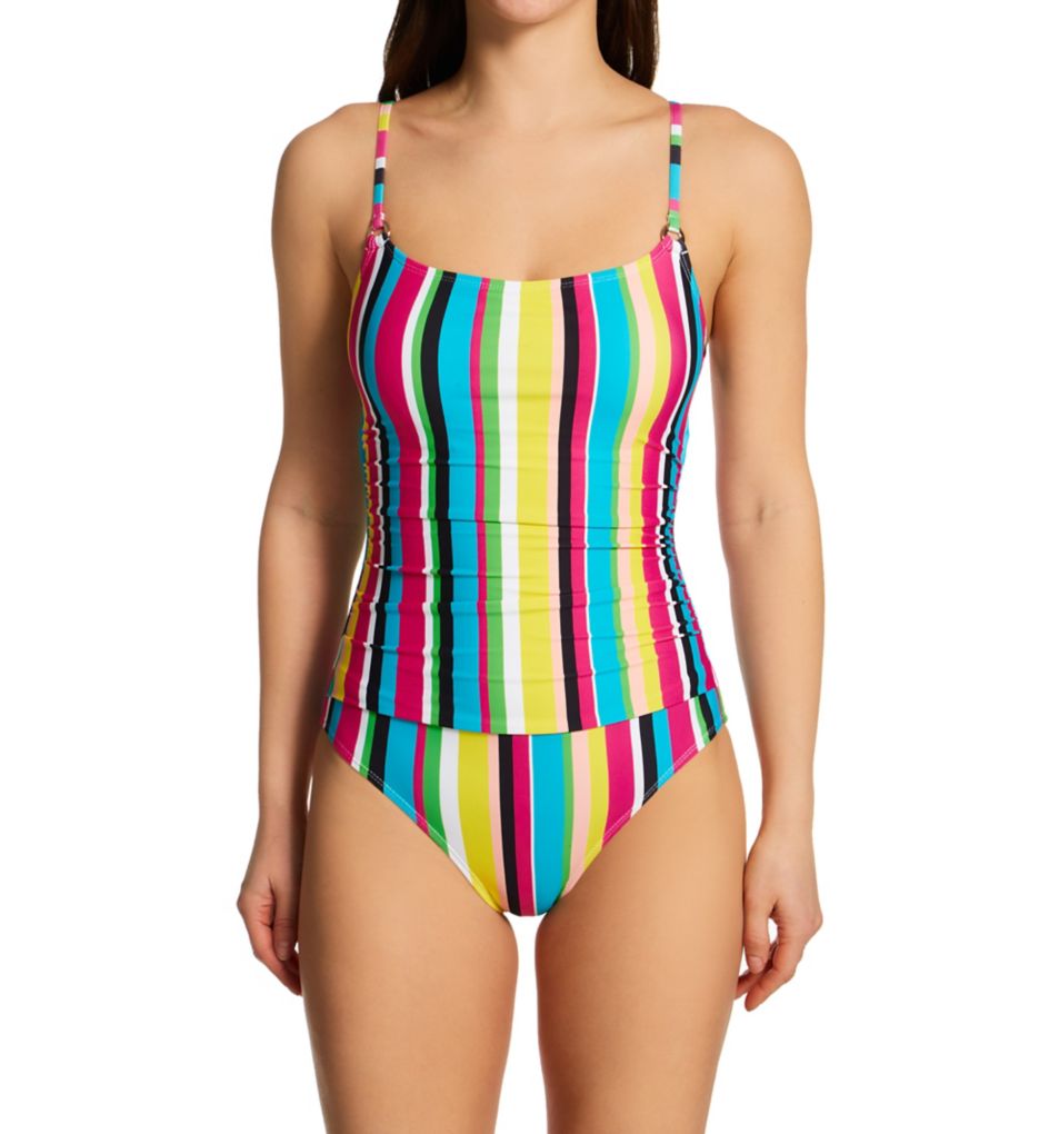 Lawn Chair Shirred Lingerie Maillot One Piece-fs