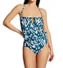 Anne Cole Jungle Fever Strapless Blouson One Piece Swimsuit MO06157 - Image 1