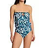 Anne Cole Jungle Fever Strapless Blouson One Piece Swimsuit MO06157