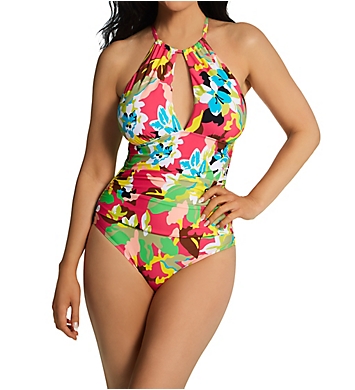 Anne Cole Cabana Party High Neck One Piece Swimsuit