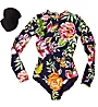 Anne Cole Tropical Bloom Long Sleeve One Piece Swimsuit MO08361 - Image 4