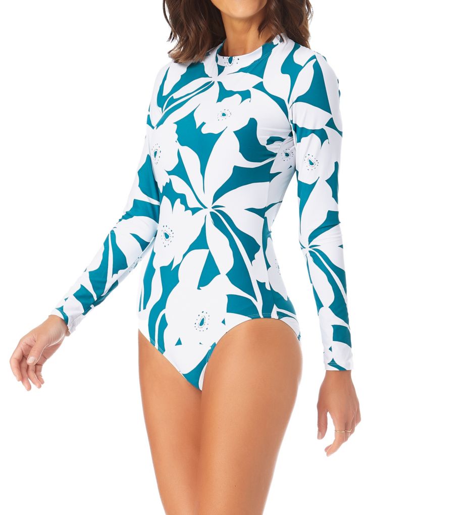 Mari Botanical Long Sleeve One Piece Swimsuit-acs