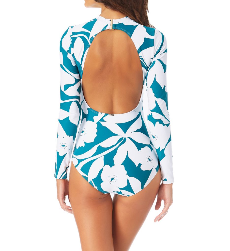 Mari Botanical Long Sleeve One Piece Swimsuit-bs