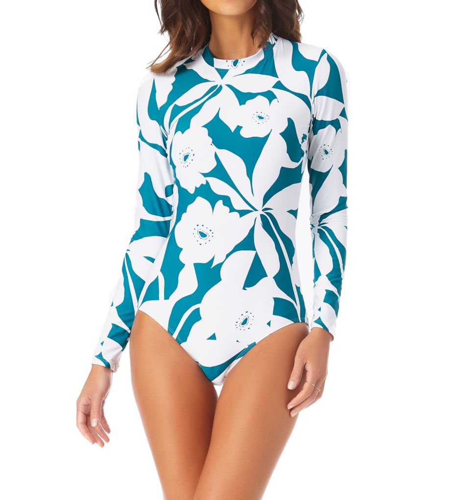 Mari Botanical Long Sleeve One Piece Swimsuit-fs