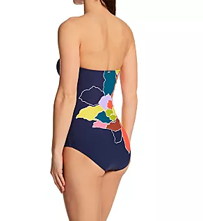 Petal Party Classic Strapless One Piece Swimsuit Multi 8