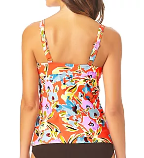 Splash Garden Twist Front Tankini Swim Top