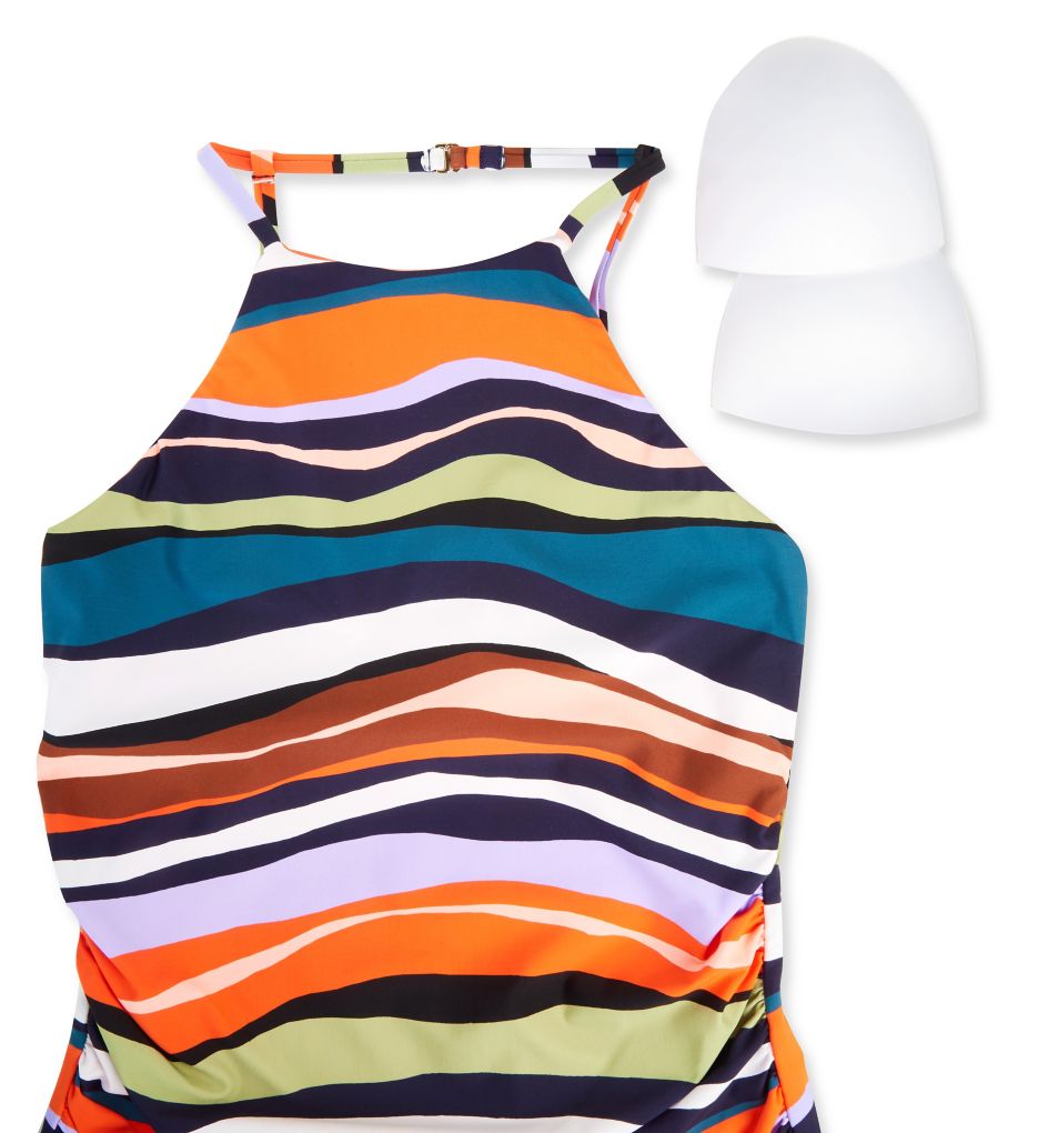 Sandy Waves High Neck Tankini Swim Top-cs6