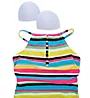 Anne Cole Lawn Chair Tab Front High Neck Tankini Swim Top MT29584 - Image 7