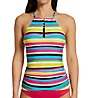 Anne Cole Lawn Chair Tab Front High Neck Tankini Swim Top MT29584 - Image 1
