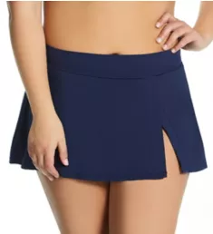 Plus Size Live In Color Side Slit Swim Skirt