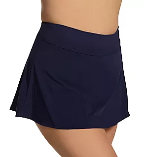 Plus Size Live In Color Rock Skirt Swim Bottom New Navy 16W