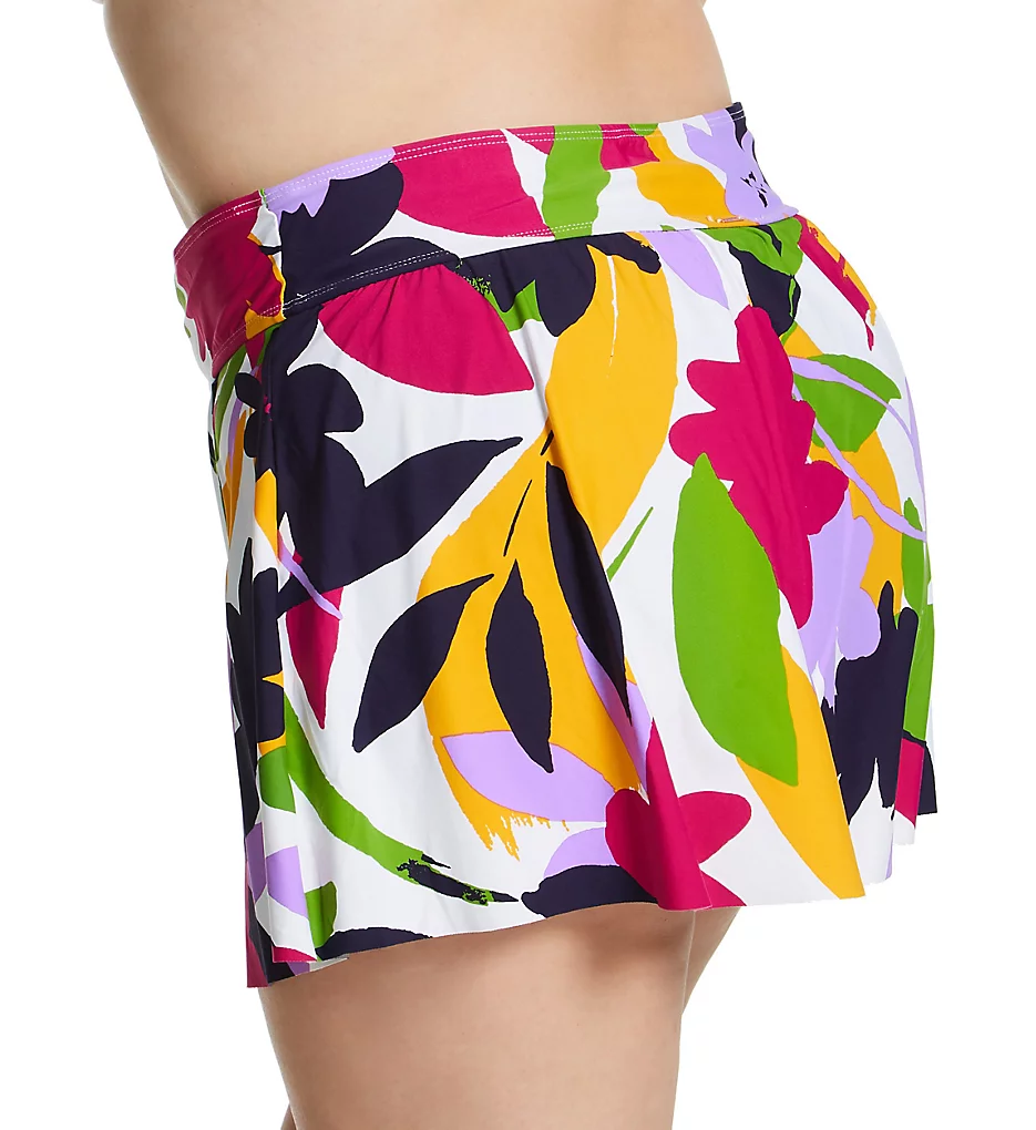 Plus Size Lush Garden Tulip Drape Swim Skirt