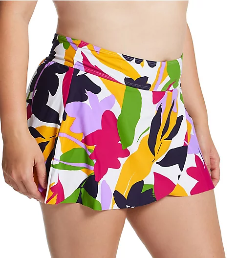 Anne Cole Plus Size Lush Garden Tulip Drape Swim Skirt PB41680