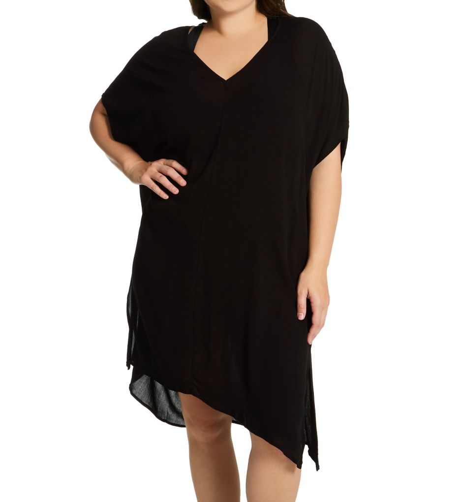 Plus Size Live In Color Easy Tunic Cover Up-acs