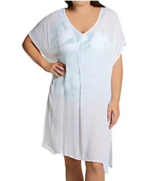 Plus Size Live In Color Easy Tunic Cover Up White 14-16