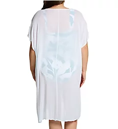 Plus Size Live In Color Easy Tunic Cover Up White 14-16