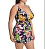 Anne Cole Plus Size Tropical Bloom Surplice Swim Dress PD61061 - Image 1