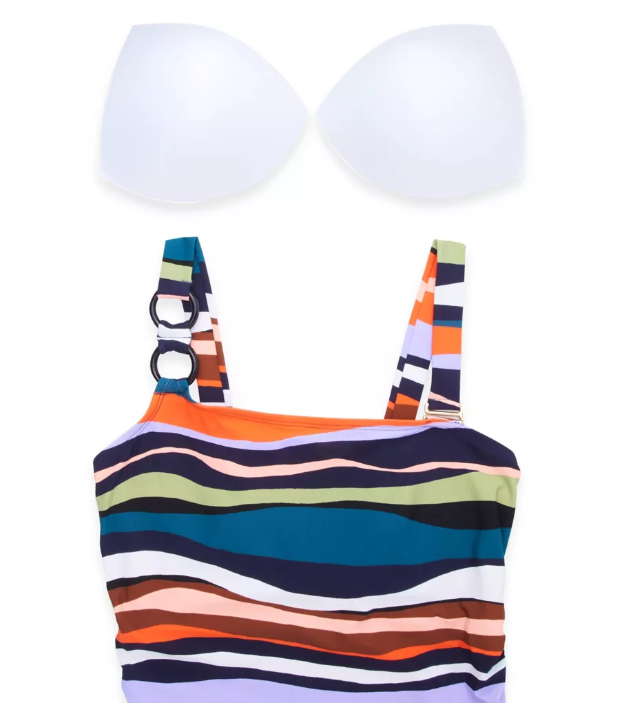Anne Cole Plus Sandy Waves Asymmetric One Piece Swimsuit PO02785 - Image 4